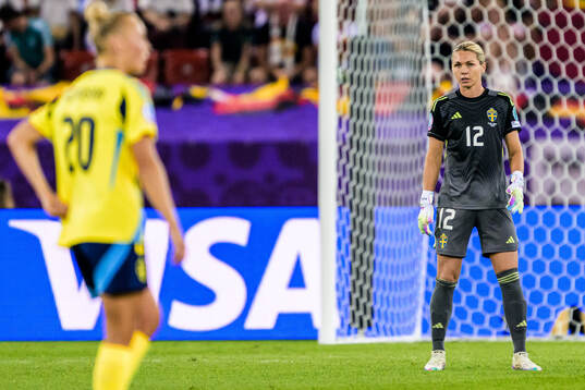Goalkeeper Jennifer Falk of Sweden