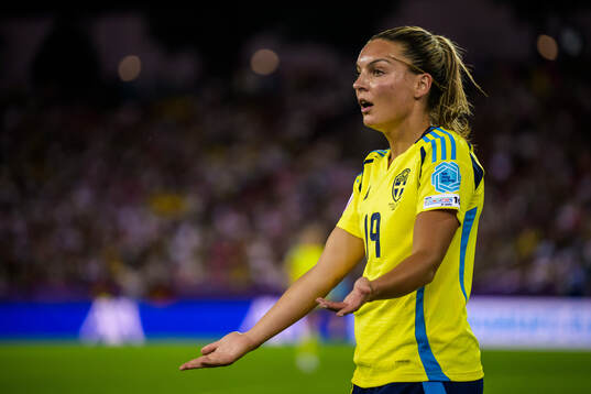 Johanna Rytting Kaneryd of Sweden reacts