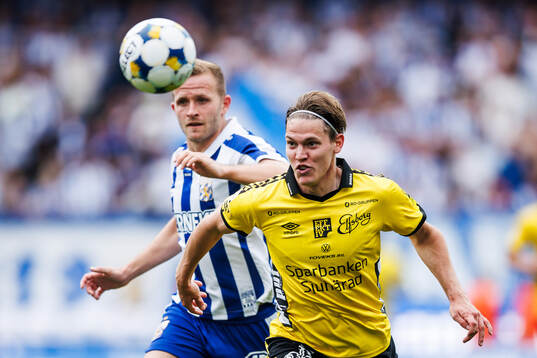IFK Göteborgs Jonas Bager och Elfsborgs Taylor Silverholt