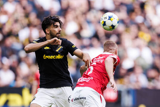 AIKs Andronikos Kakoullis och Degerfors Daniel Sundgren