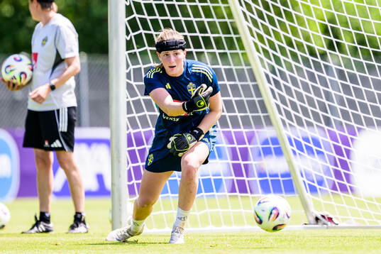 Goalkeeper Tove Enblom of the Swedish women's national