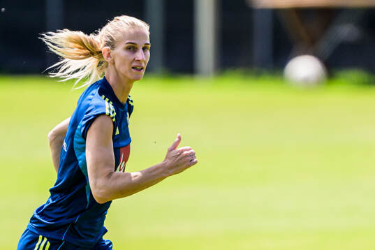 Sofia Jakobsson of the Swedish women's national football