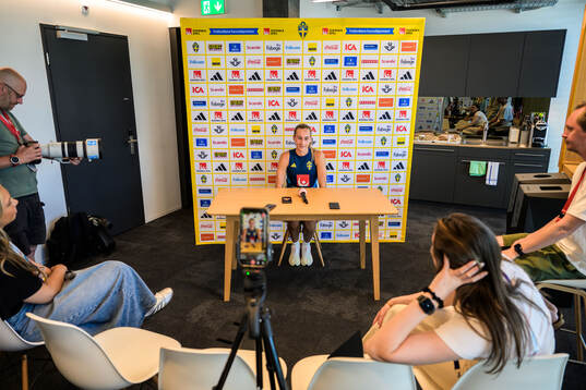 Of the Swedish women's national football team at a press