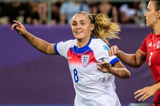 And Georgia Stanway of England celebrates