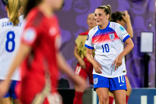 Ella Toone of England celebrates