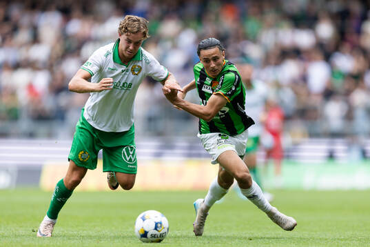 Hammarbys Hampus Skoglund och GAIS Amin Boudri