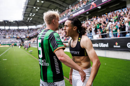 GAIS Amin Boudri och Robin Wendin Thomasson jublar