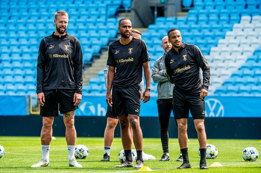 Pontus Jansson, Isaac Kiese Thelin and Martin Olsson