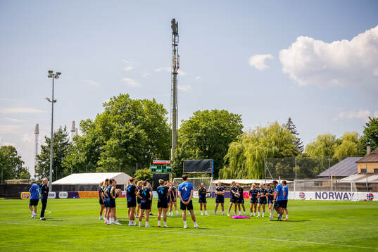 Players and staff of the Norwegian women's national