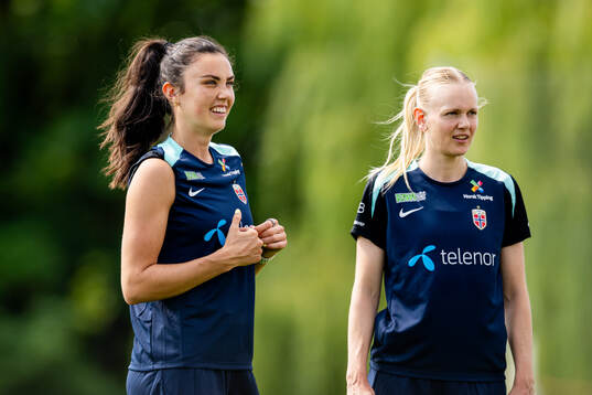 Ingrid Syrstad Engen and Karina Sævik of the Norwegian