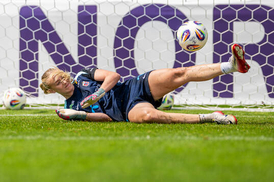 Goalkeeper Selma Panengstuen of the Norwegian women's