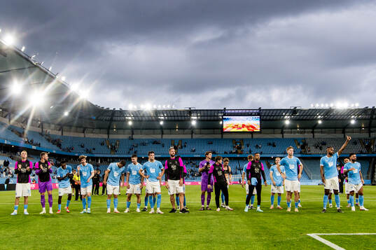 Players of Malmö FF celebrate