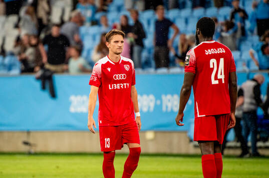 Matic Vrbanec and Derek Agyakwa of FC Iberia looks dejected
