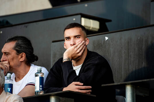Andrej Djuric of Malmö FF in the stands