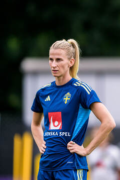 Sofia Jakobsson of the Swedish women's national football