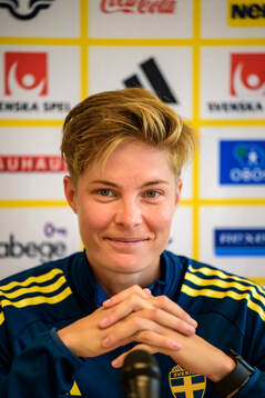 Lina Hurtig of the women's national football team of Sweden