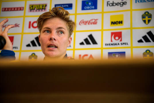 Lina Hurtig of the women's national football team of Sweden