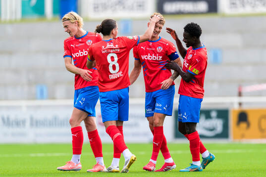 Helsingborgs Marcus Gudmann jublar