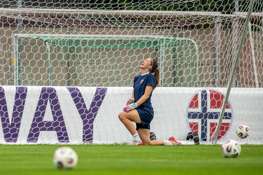 Goalkeeper Cecilie Fiskerstrand of the Norwegian women's