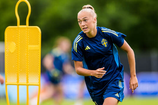 Of the Swedish women's national football team at a training