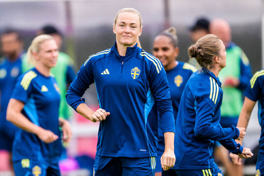 Of the Swedish women's national football team at a training