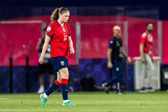 Signe Gaupset of Norway looks dejected