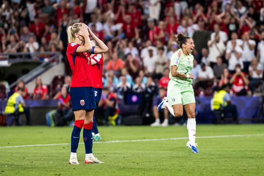 Ada Hegerberg of Norway looks dejected
