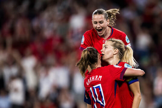 Ada Hegerberg of Norway celebrates