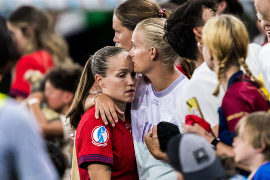 Guro Reiten of Norway looks dejected