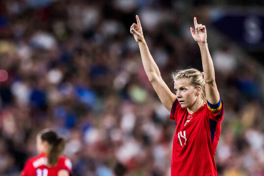 Ada Hegerberg of Norway celebrates