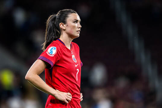 Ingrid Syrstad Engen of Norway looks dejected