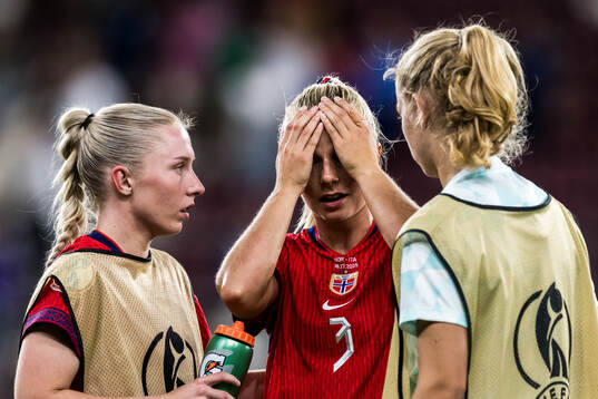 Emilie Woldvik of Norway looks dejected
