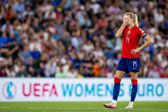 Ada Hegerberg of Norway looks dejected