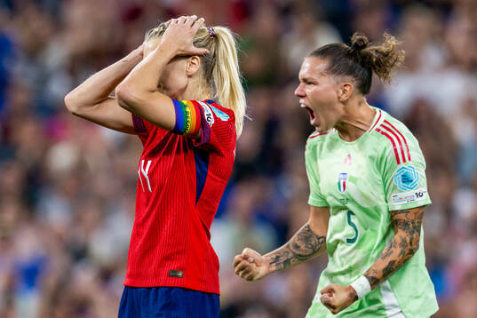 Ada Hegerberg of Norway looks dejected