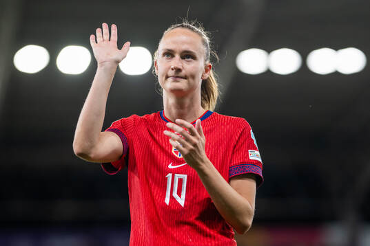 Caroline Graham Hansen of Norway looks dejected