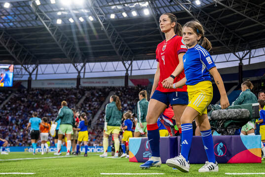 Tuva Hansen of Norway enters the pitch