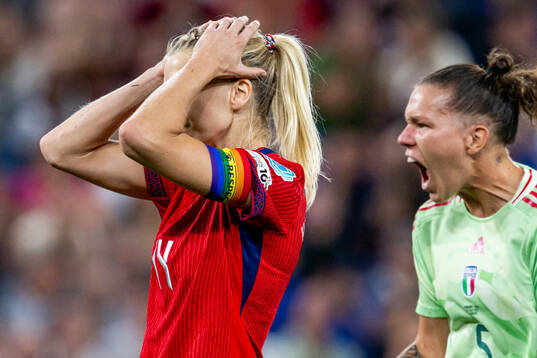 Ada Hegerberg of Norway looks dejected