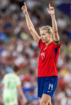 Ada Hegerberg of Norway celebrates