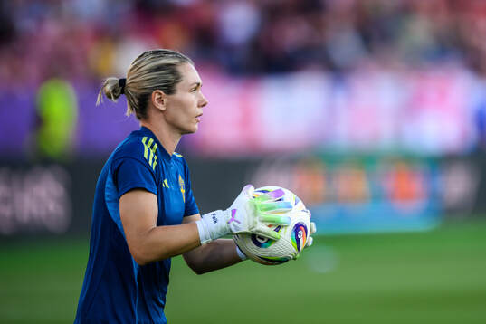 Goalkeeper Jennifer Falk of Sweden