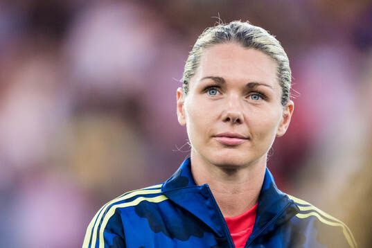 Goalkeeper Jennifer Falk of Sweden