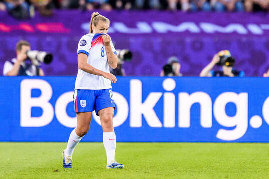 Georgia Stanway of England looks dejected