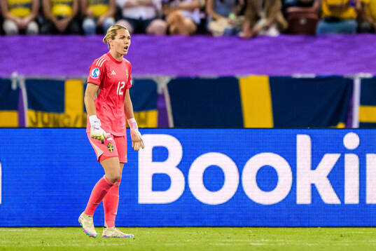 Goalkeeper Jennifer Falk of Sweden