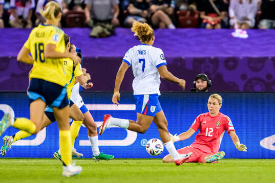 goalkeeper Jennifer Falk of Sweden