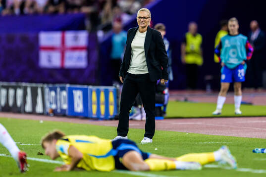 Head coach Sarina Wiegman of England