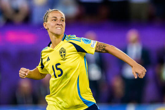 Julia Zigiotti Olme of Sweden celebrates