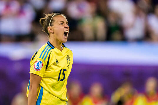Julia Zigiotti Olme of Sweden celebrates