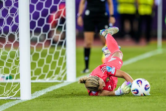 Goalkeeper Jennifer Falk of Sweden