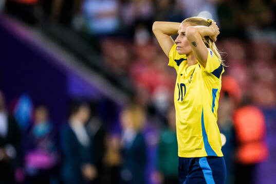Sofia Jakobsson of Sweden looks dejected