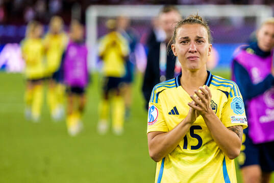 Julia Zigiotti Olme of Sweden looks dejected