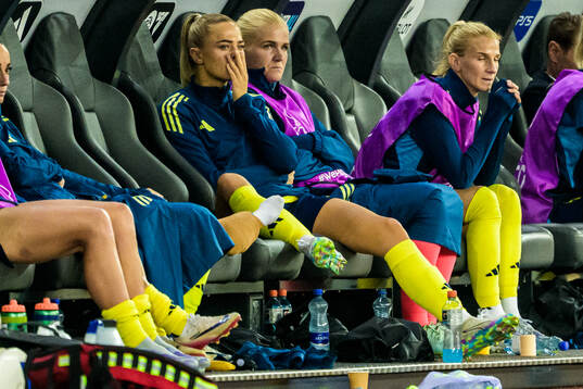 Fridolina Rolfö of Sweden looks dejected